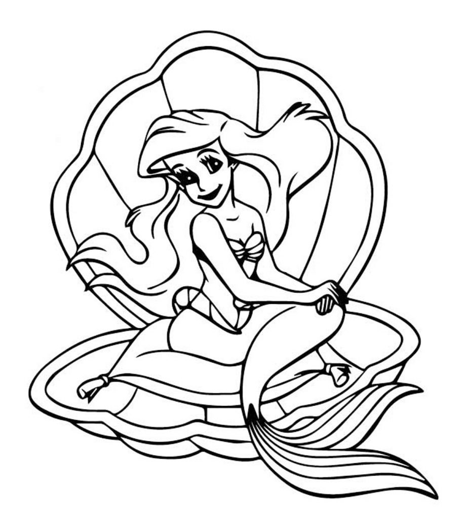 Beautiful mermaid coloring pages