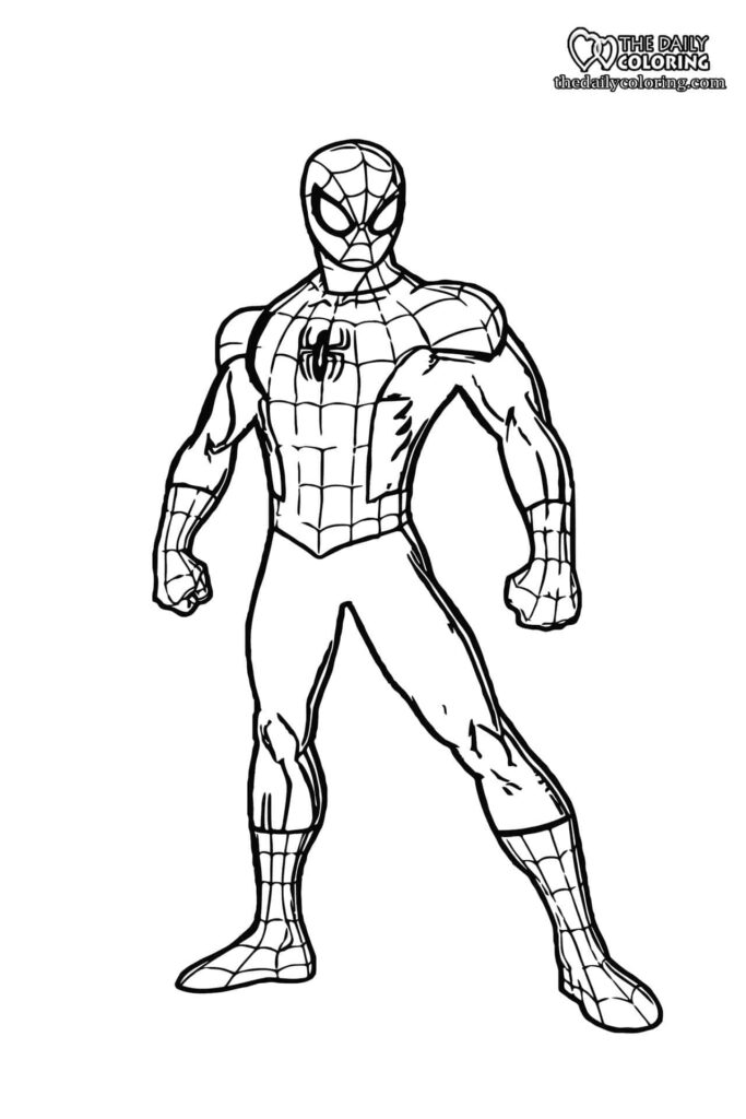Easy spiderman coloring pages