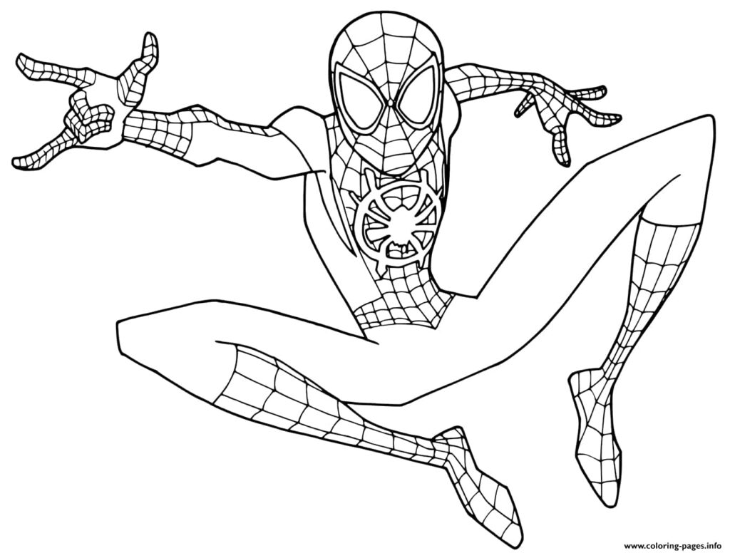 Miles spiderman coloring pages