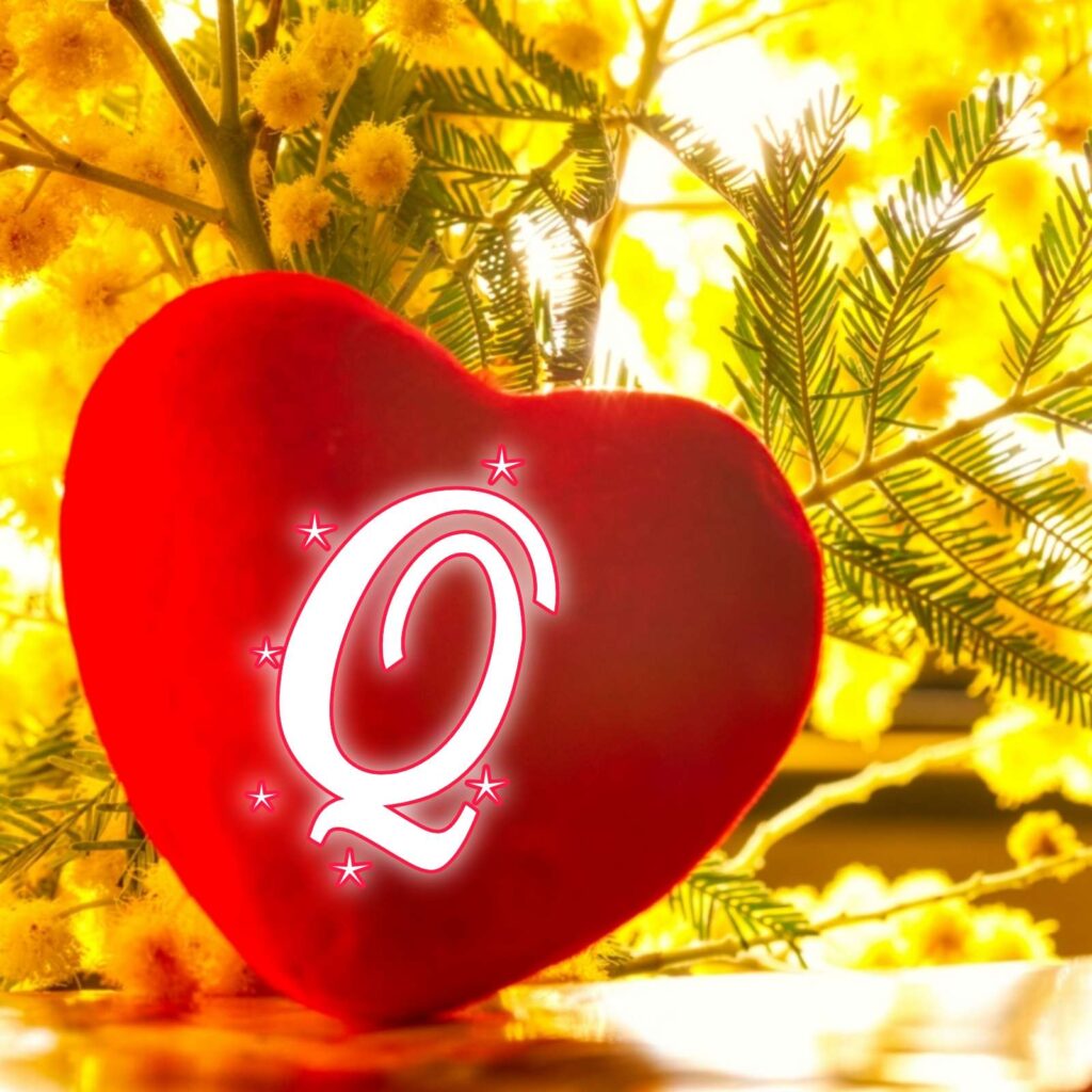 Heart Q Name Love DP Image Download